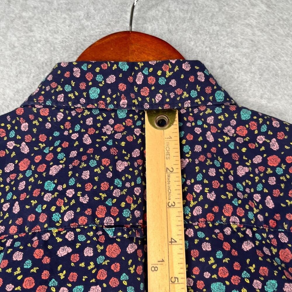 Denim & Flower Floral XL Shirt Slim Fit Colorful Button Up Short Sleeve Mens - Picture 6 of 7